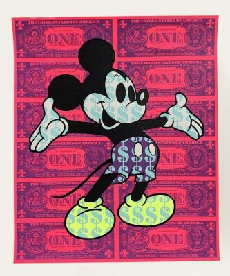 Mickey - Pink Screen Print - Ben Allen